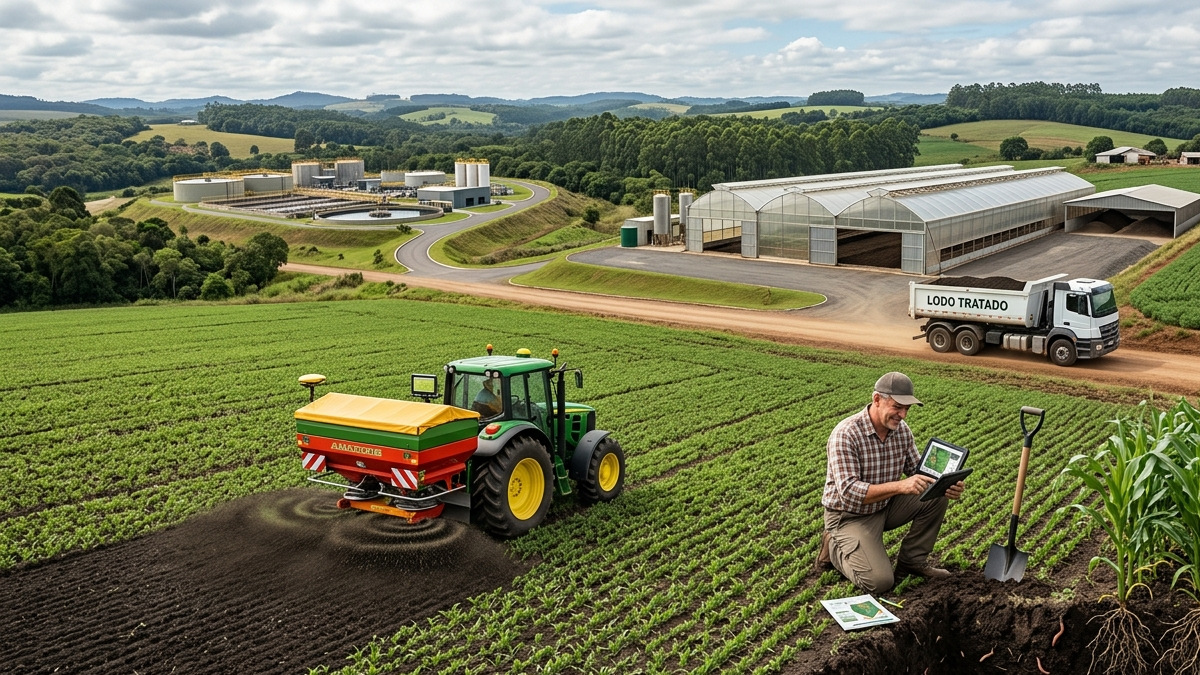Lodo de esgoto na agricultura: Como reduzir custos e aumentar a rentabilidade
