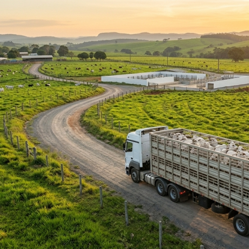 Transporte de animais vivos: Como a logística correta protege a rentabilidade da pecuária