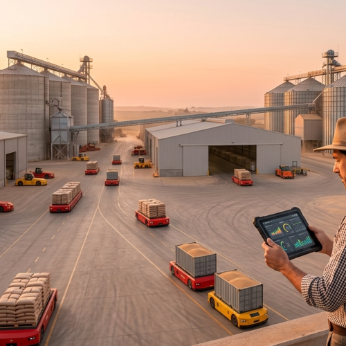Logística Interna com AGVs no Agronegócio: Como automatizar armazéns e reduzir custos operacionais